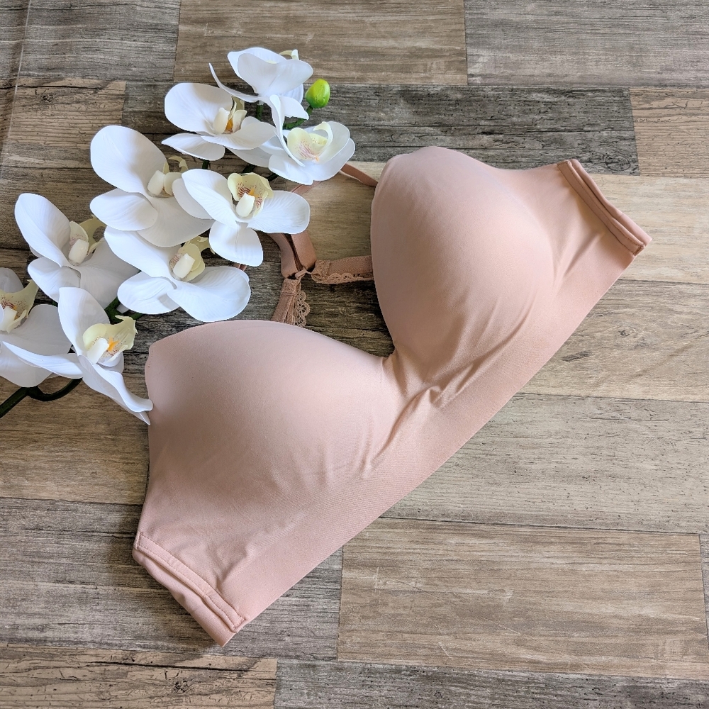 Soma Enbliss Pink Lace Wireless J-Hook 36C EUC